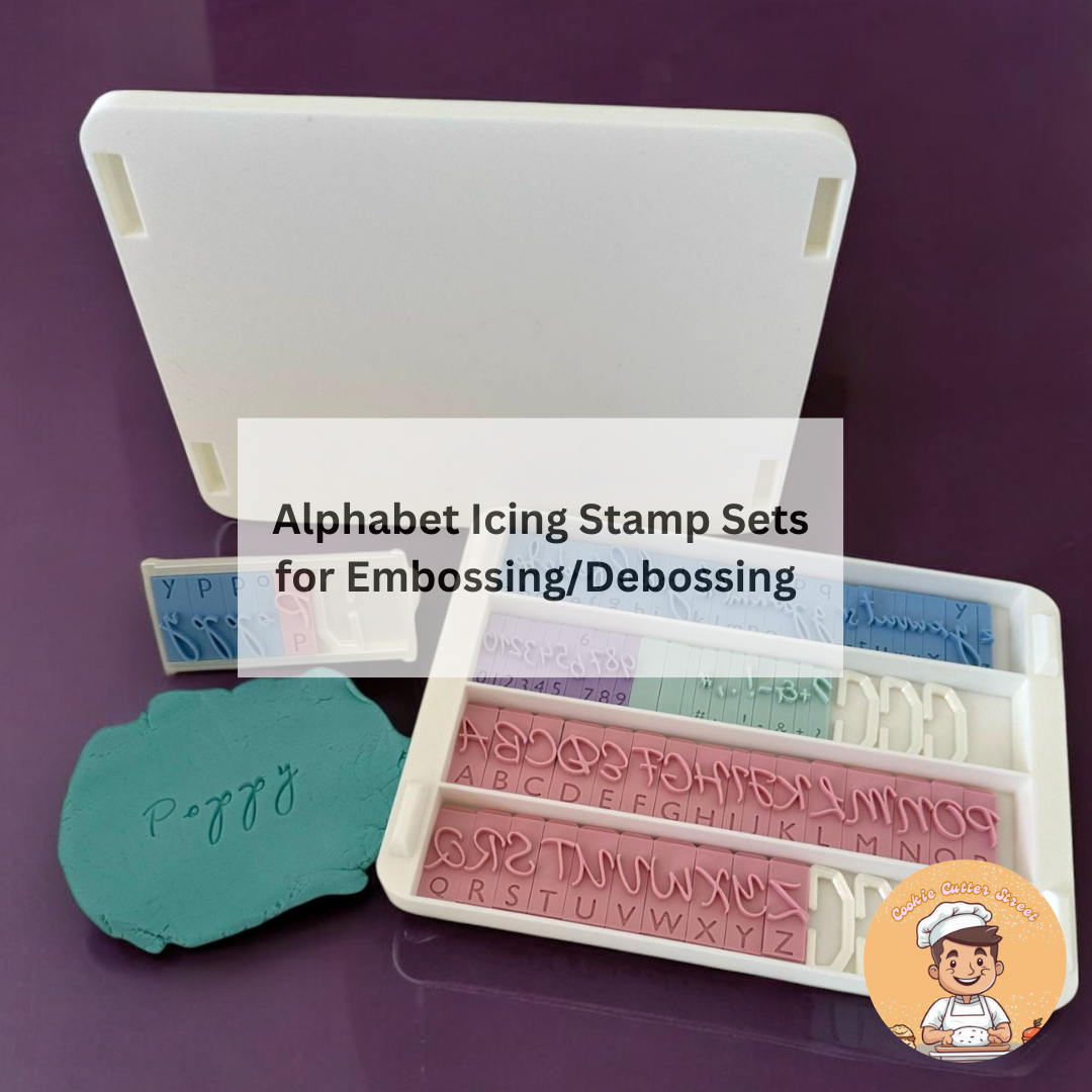 Alphabet Icing Stamp Sets for Embossing/Debossing
