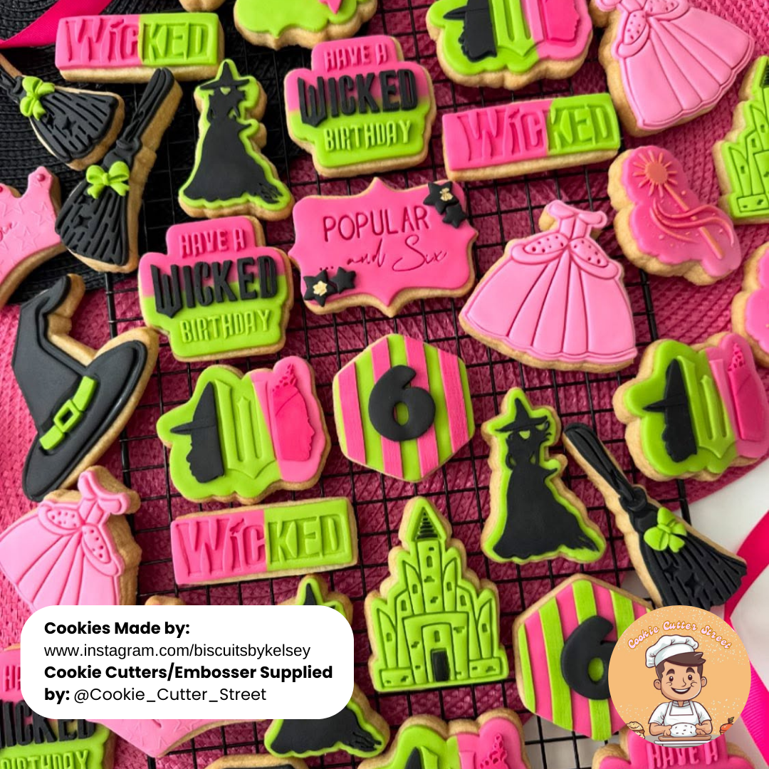 Classic Wicked Themed Cutters & Icing Embossers For Cookies & Cupcake Toppers