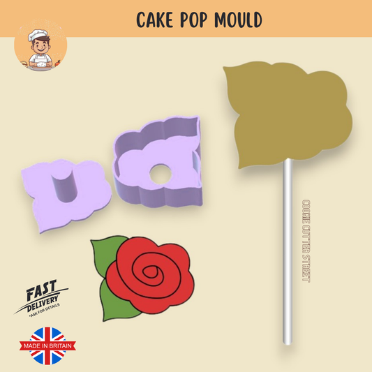 Rose Shape Cake Pop Mould with Plunger Tool – Perfect for Valentine’s, Weddings, and Special Occasions