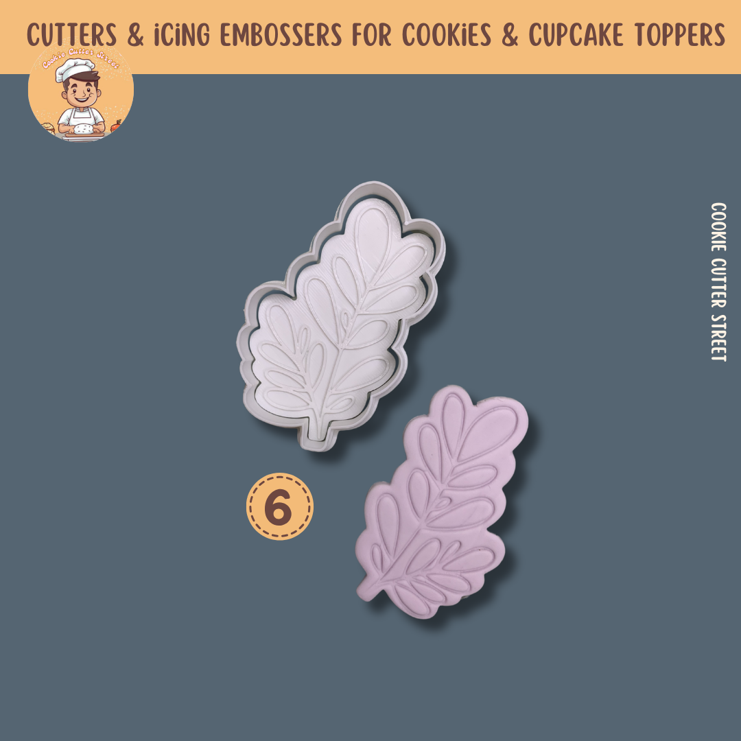 Floral Designs Cutters & Icing Embossers For Cookies & Cupcake Toppers