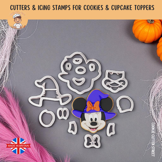 Halloween Minnie Multi-Piece Icing Cutter For Cookies & Cupcake Toppers