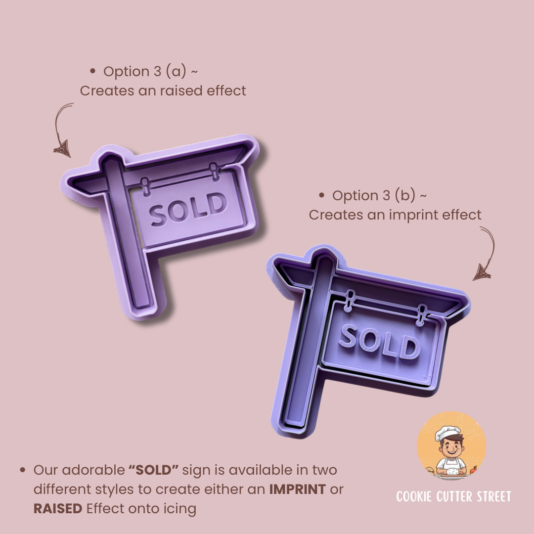 Elegant New Home Cutters & Icing Stamps  For Cookies & Cupcake Toppers