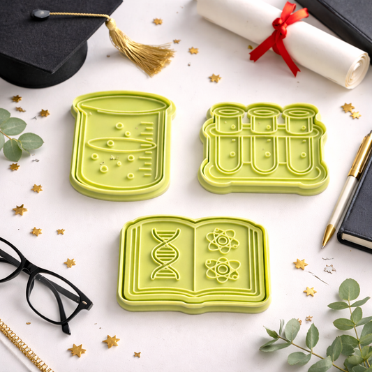 Science Themed Cookie Cutters Icing Stamps