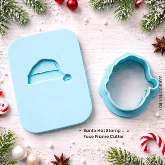 Santa Hat Photo Cookie Cutter & Stamp | Perfect for Edible Image Cookies & Party Treats