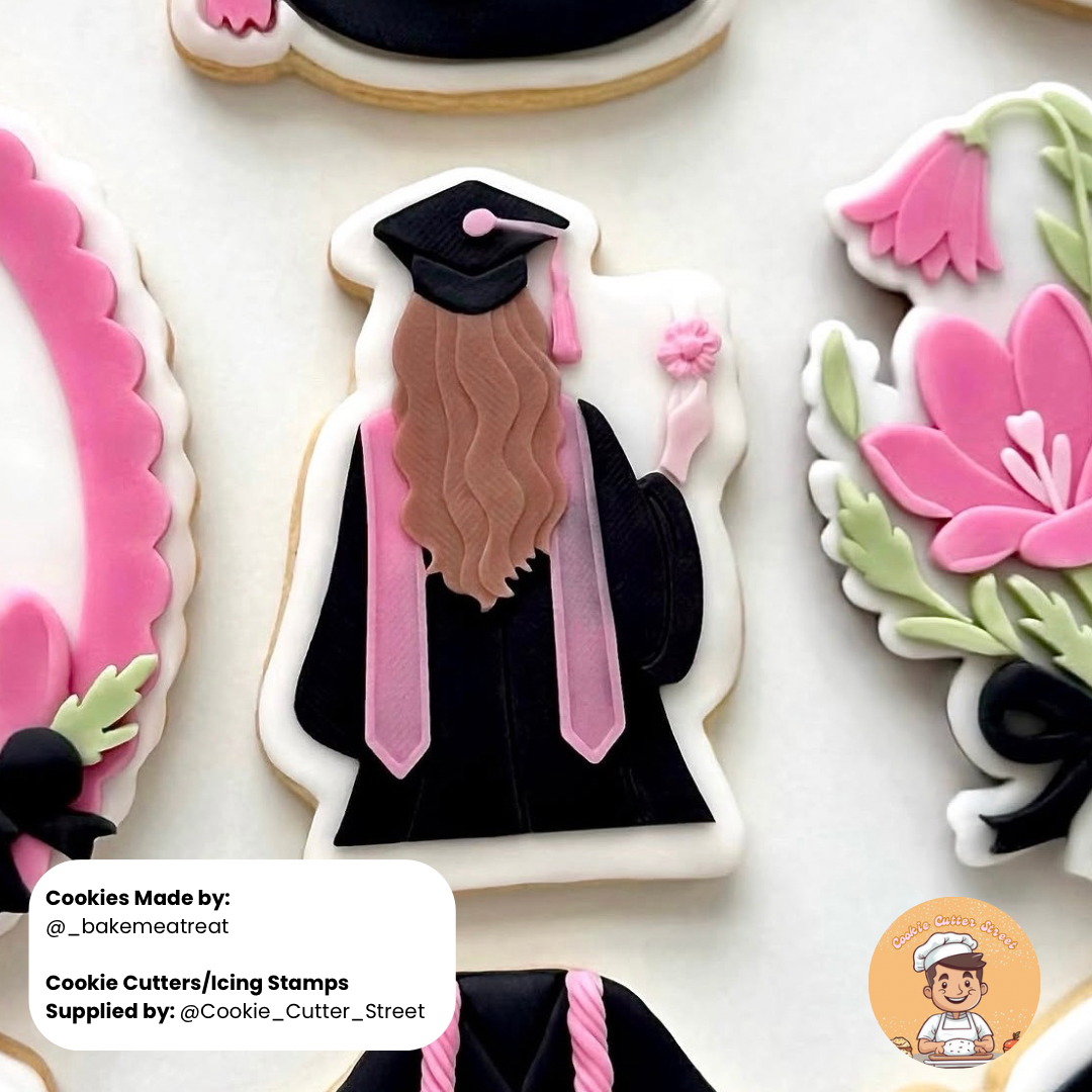 Graduation Cookie Cutters | Graduate Boy, Graduate Girl & Diploma Multi-Level Stamps