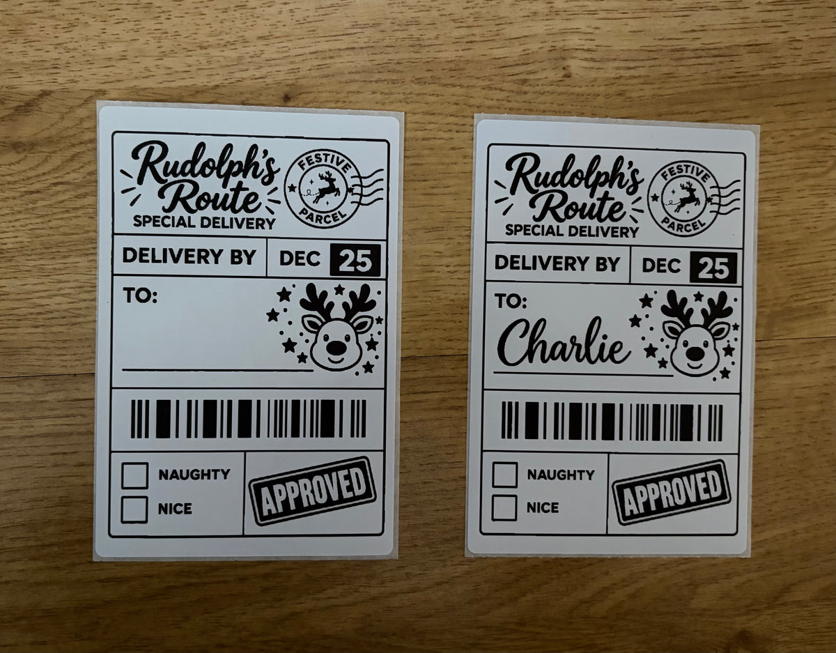 Reindeer postage label 