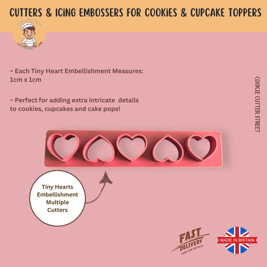 Micro Multiple icing cutter hearts